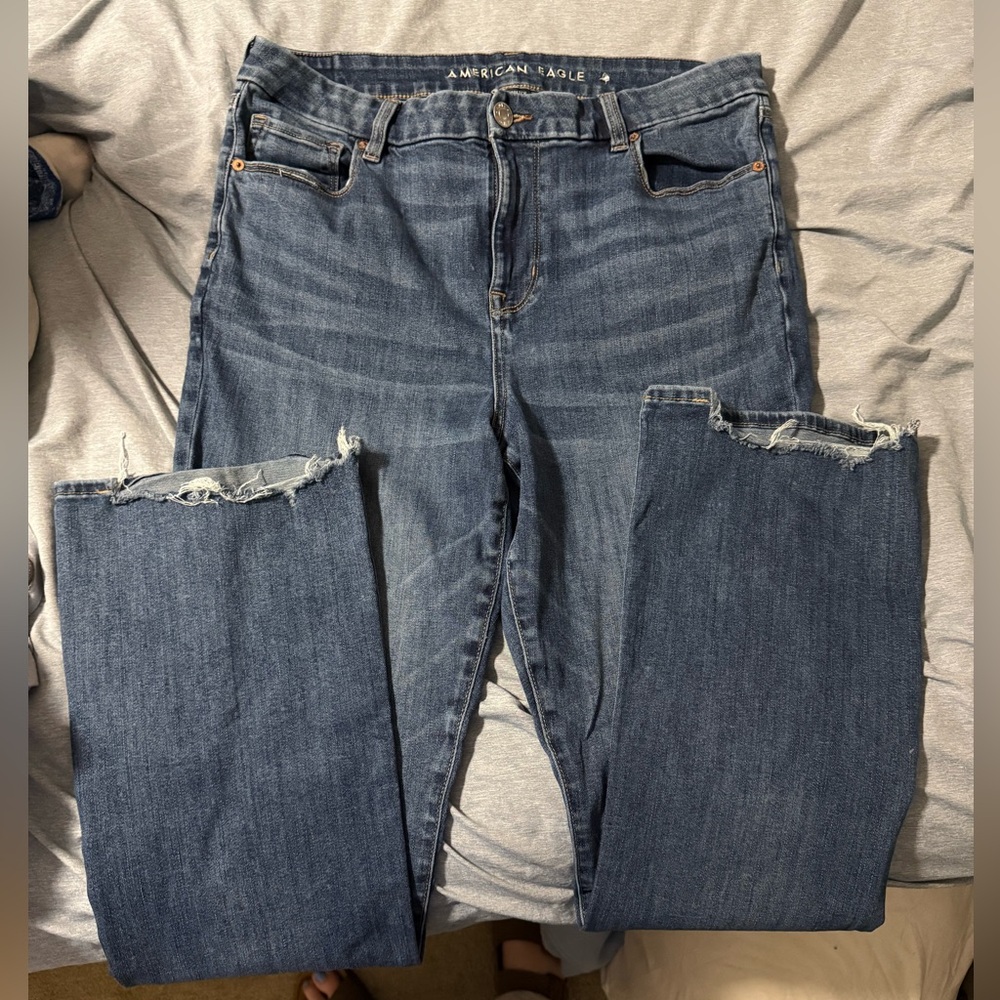American Eagle super stretch curvy skinny kick boot jeans